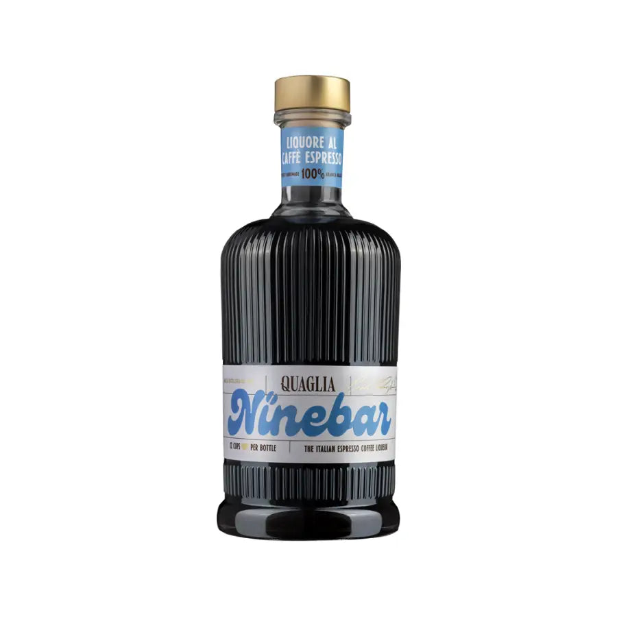 NINEBAR · ESPRESSO COFFEE LIQUEUR 酒瓶,白色背景