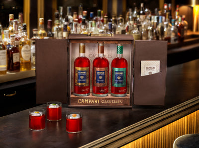 「Campari Casktail Trio」全球限量發售！優質金巴利 (Campari) 裝在波本酒、蘭姆酒和龍舌蘭酒桶中。 