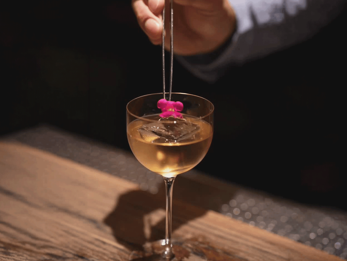 Cocktails served in SIP AND GUZZLE VANDYKE glasses