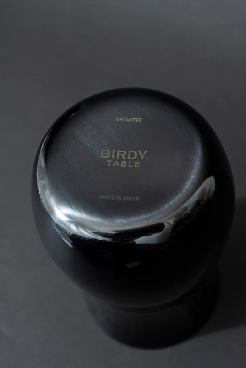 DECANTER, BIRDY. TABLE and MADE IN JAPAN markings on the DC700CH base