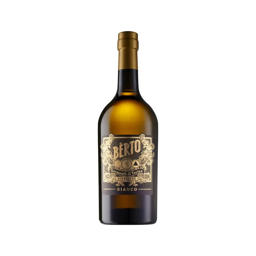 Bottle of BÈRTO · VERMOUTH DI TORINO SUPERIORE BIANCO on a white background