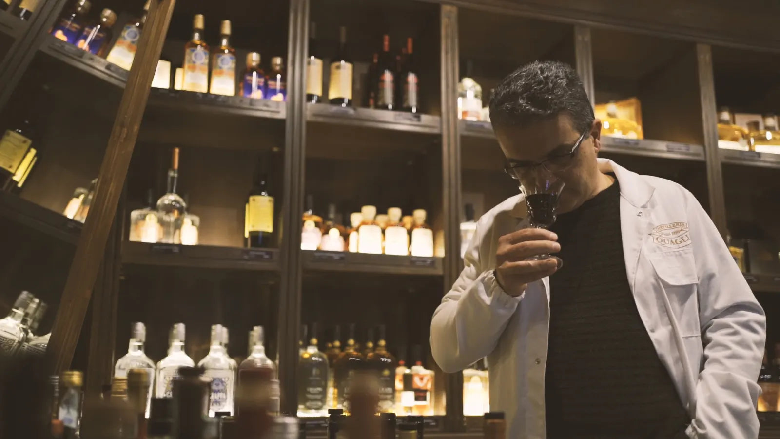 Fourth-generation Carlo Quaglia checking an aroma.